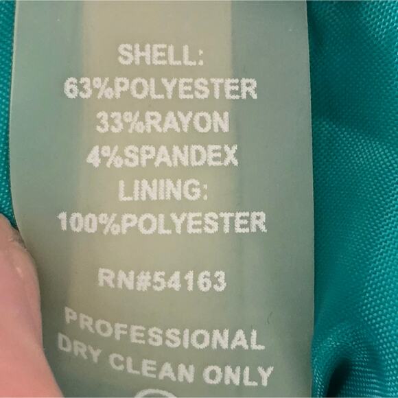 Calvin Klein Black white and Aqua Color Block Sheath Dress Size 2 - Picture 5 of 7